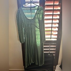 Green printed Anthropologie dress